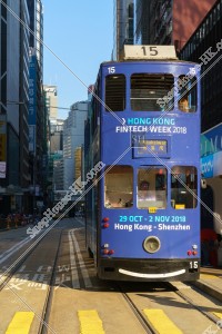 Hong Kong Tramway traveling through Central, No.4