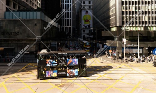 Hong Kong Tramway traveling through Central, No.5