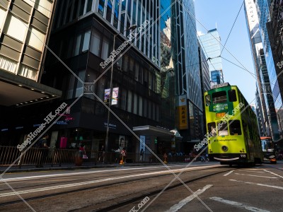 Hong Kong Tramway traveling through Central, No.7