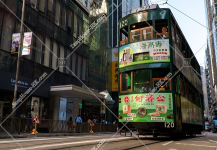 Hong Kong Tramway traveling through Central, No.12