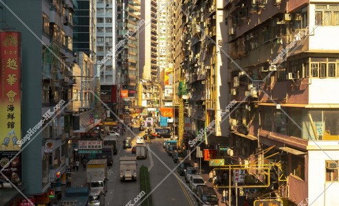 Evening street view of Jaffe Road at Causeway Bay