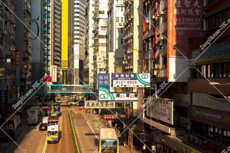 Evening street view of Hennessy Road at Causeway Bay, No.2
