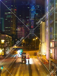 Night view of Central with Hong Kong Tramway, No.3