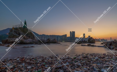 Evening view of Victoria Harbour from Sam Ka Tsuen, No.7