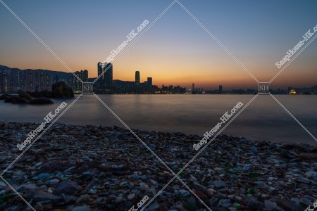 Evening view of Victoria Harbour from Sam Ka Tsuen, No.8