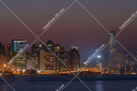 Night view of Hong Kong Island and Kowloon, No.1