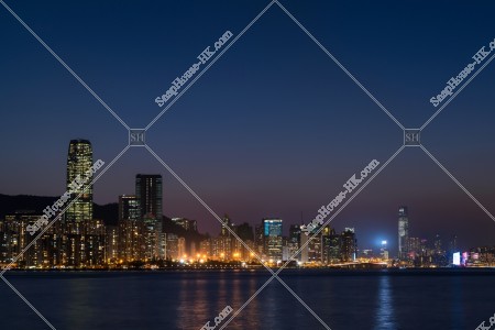 Night view of Hong Kong Island and Kowloon, No.3