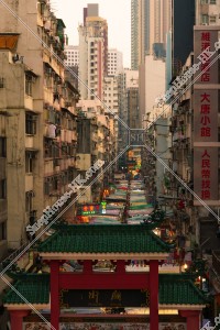 Evening view of Temple Street Night Market at Jordan, No.5