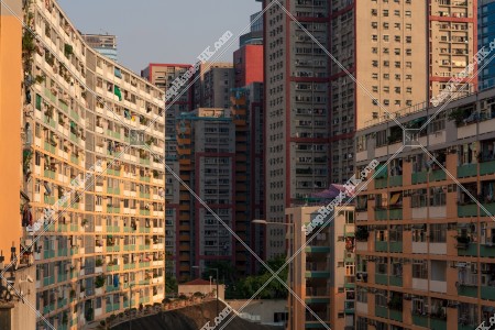 Street view of Hong Kong Public Housing at Ngau Tau Kok ,No.6