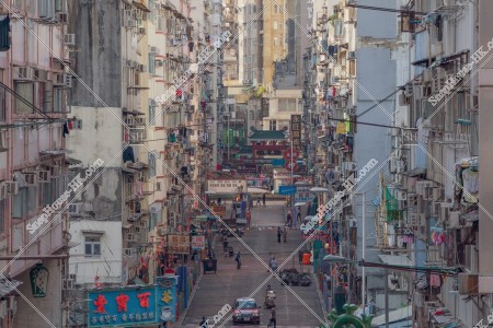 View of Temple Street in the morning, Jordan, No.6