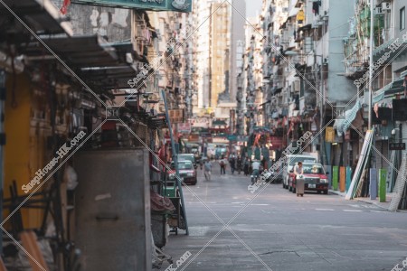 View of Temple Street in the morning, Jordan, No.15