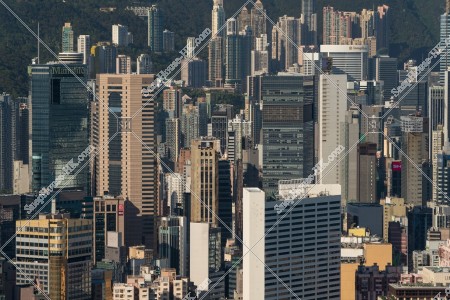 View of high-rise buildings at Causeway Bay