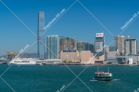 View of West Kowloon to Tsim Sha Tsui with a Star Ferry, No.1