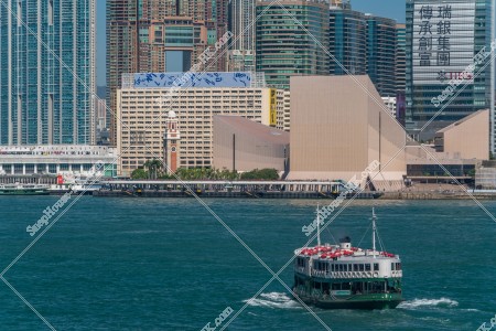 View of Tsim Sha Tsui and a Star Ferry, No.2