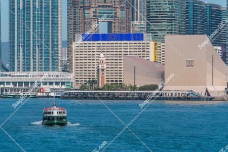 View of West Kowloon to Tsim Sha Tsui with a Star Ferry, No.4