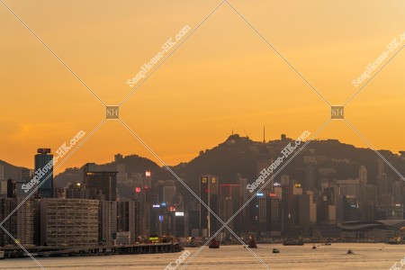 View of North Point to Wan Chai at dusk, No.1