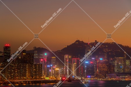 View of North Point to Wan Chai at dusk, No.2
