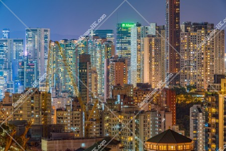 Night view of the high-rise buildings at Causeway Bay, No.1