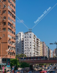 Mong Kok city and MTR Train, No.1