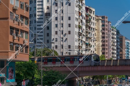 Mong Kok city and MTR Train, No.3