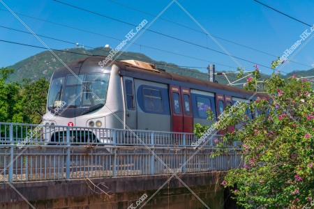 A moving train, MTR East Rail Line, No.3