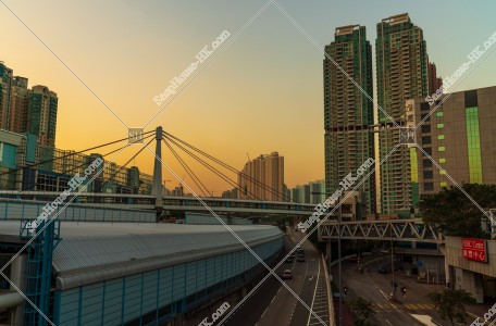 View of Tai Kok Tsui in sunset time, No.3