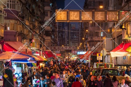 View of old town with Street Markets at Sham Shui Po, No.17