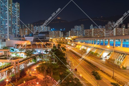 Townscape of Kai Tak at night, No.1
