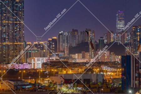 Cityscape of To Kwa Wan at night, No.5