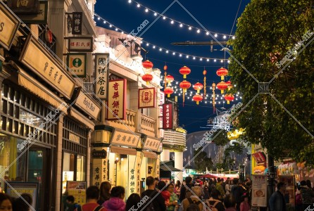 Old Hong Kong at night in Ocean Park, No.6