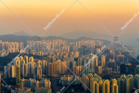 Cityscape of Kowloon East in the evening, No.3