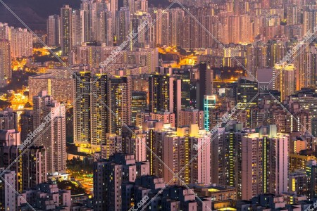 Cityscape of Kowloon East at night, No.2