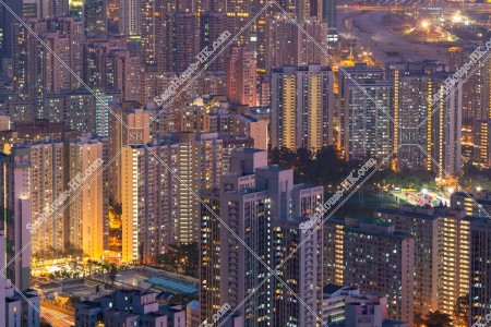 Cityscape of Kowloon East at night, No.4