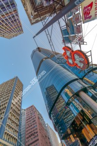 Street view of Mong Kok with signboards, No.38