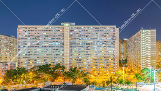 Public Housing "Choi Hung Estate" at Choi Hung at night, No.2