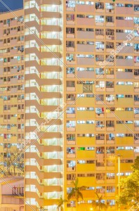 Public Housing "Choi Hung Estate" at Choi Hung at night, No.4