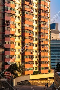 Housing apartment at Ngau Tau Kok in the evening