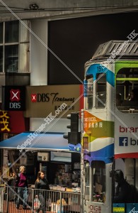 Street view of North Point with Hong Kong Tramway, No.10