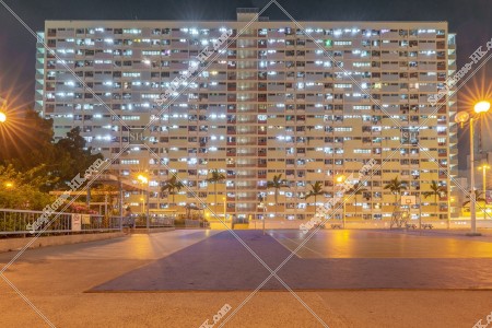 Public Housing "Choi Hung Estate" at Choi Hung at night, No.10