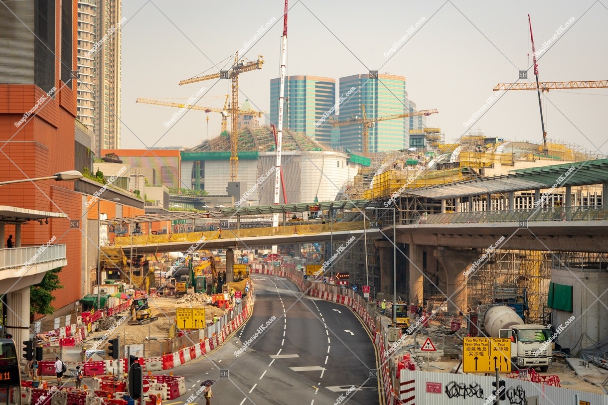 建築工程進行中的西九龍站 其之十一