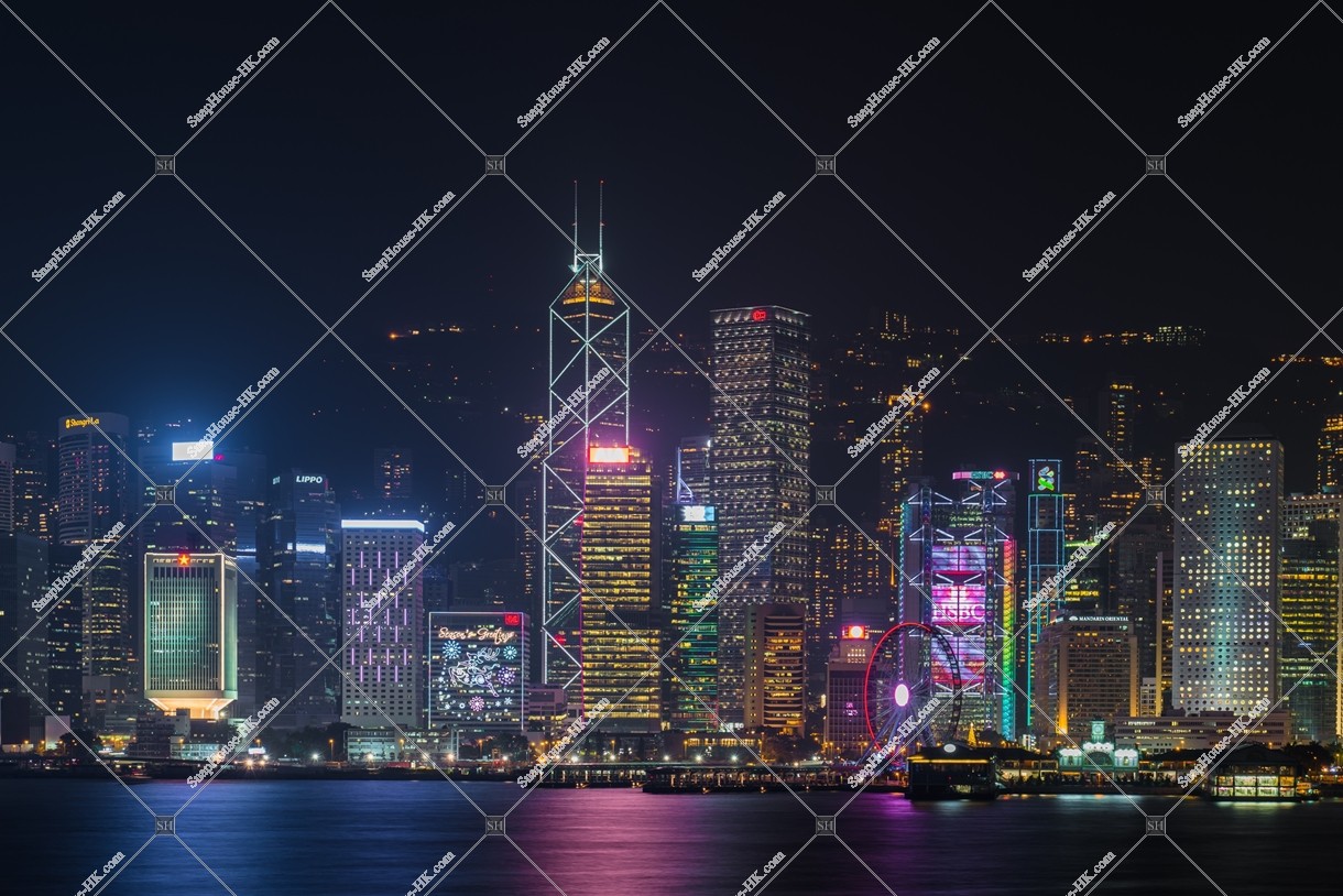 由海運觀點望向的中環夜景 其之三