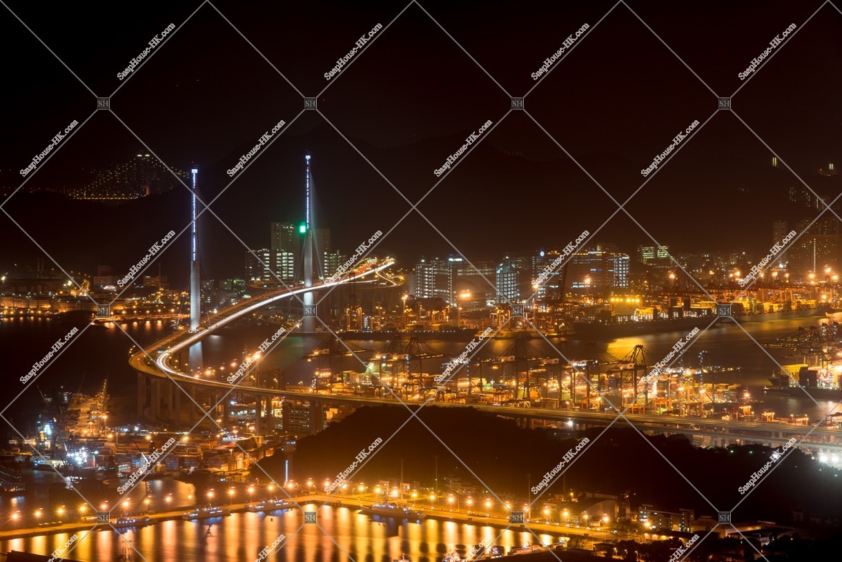 昂船洲大橋的夜景 其之二