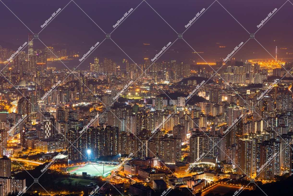 由飛鵝山俯瞰至香港的夜景 其之四