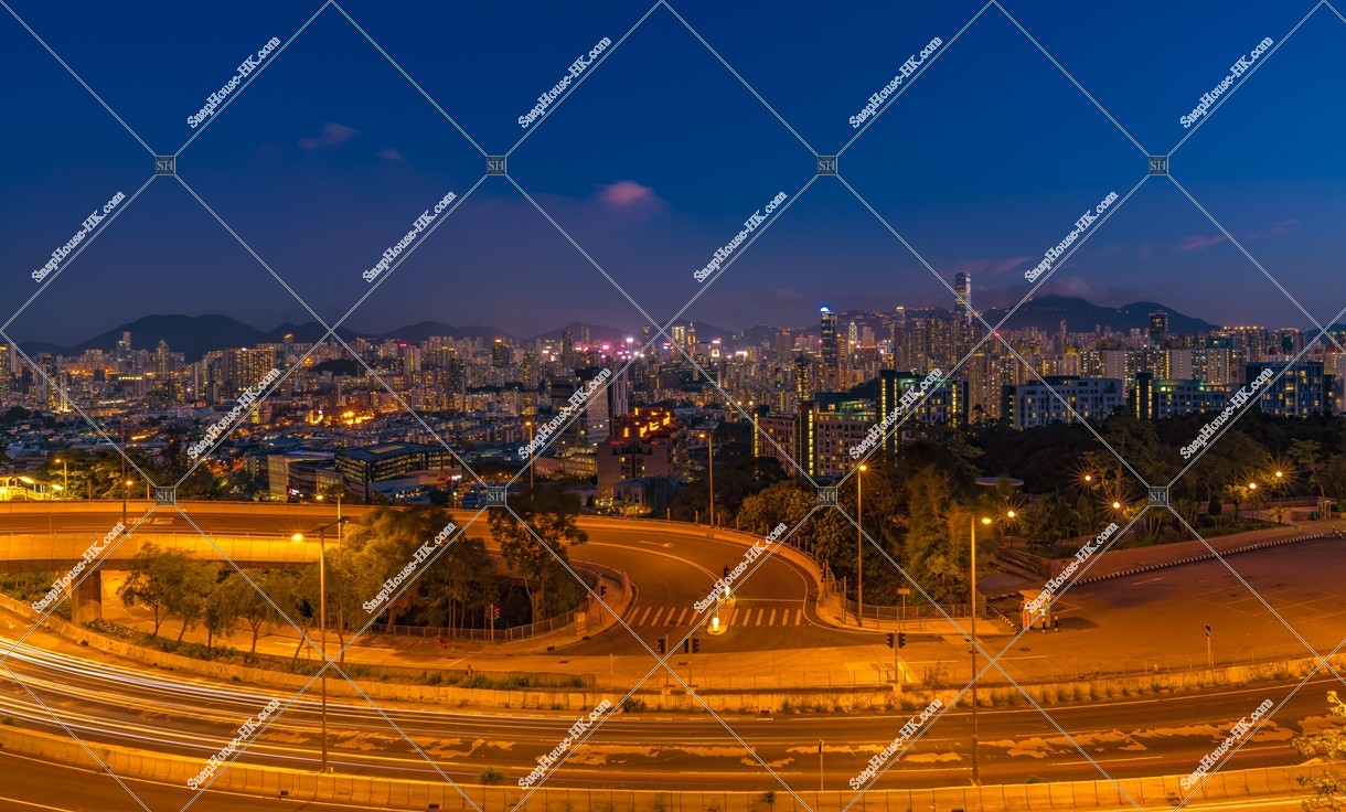 香港的高層大廈群之黃昏景色 其之六