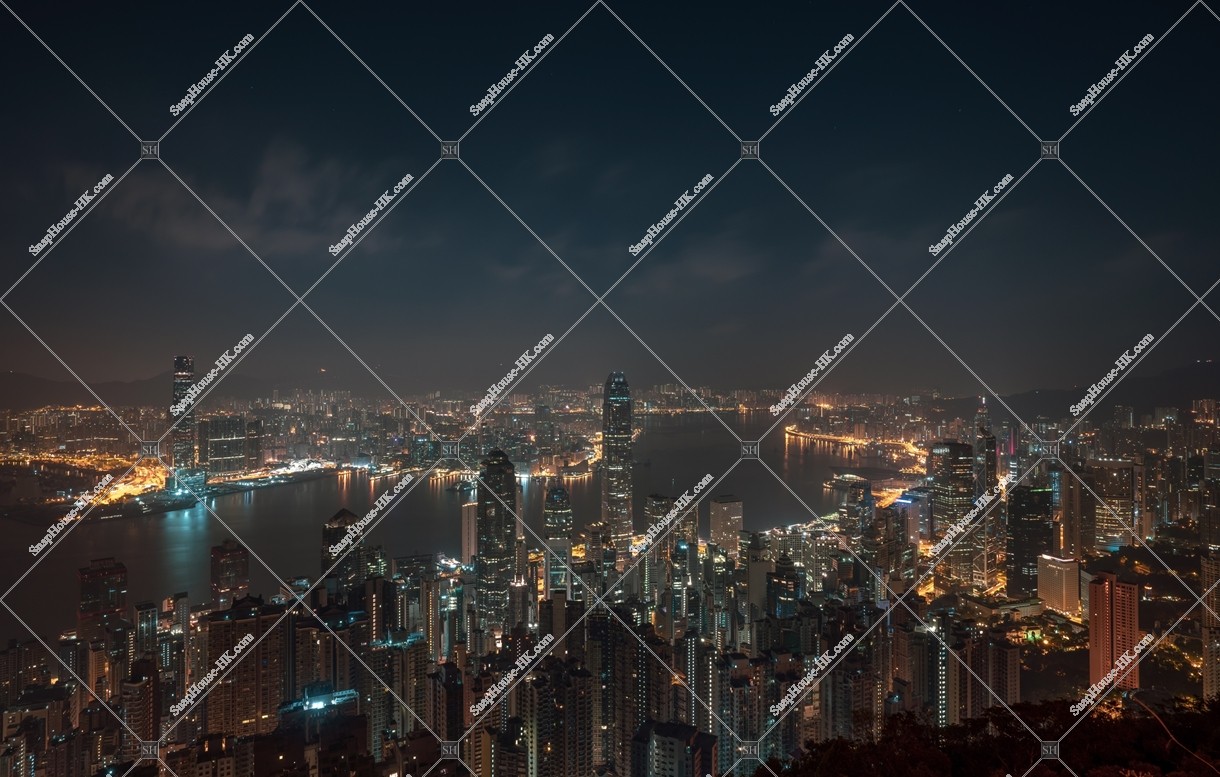 由山頂俯瞰的香港深夜夜景 其之二