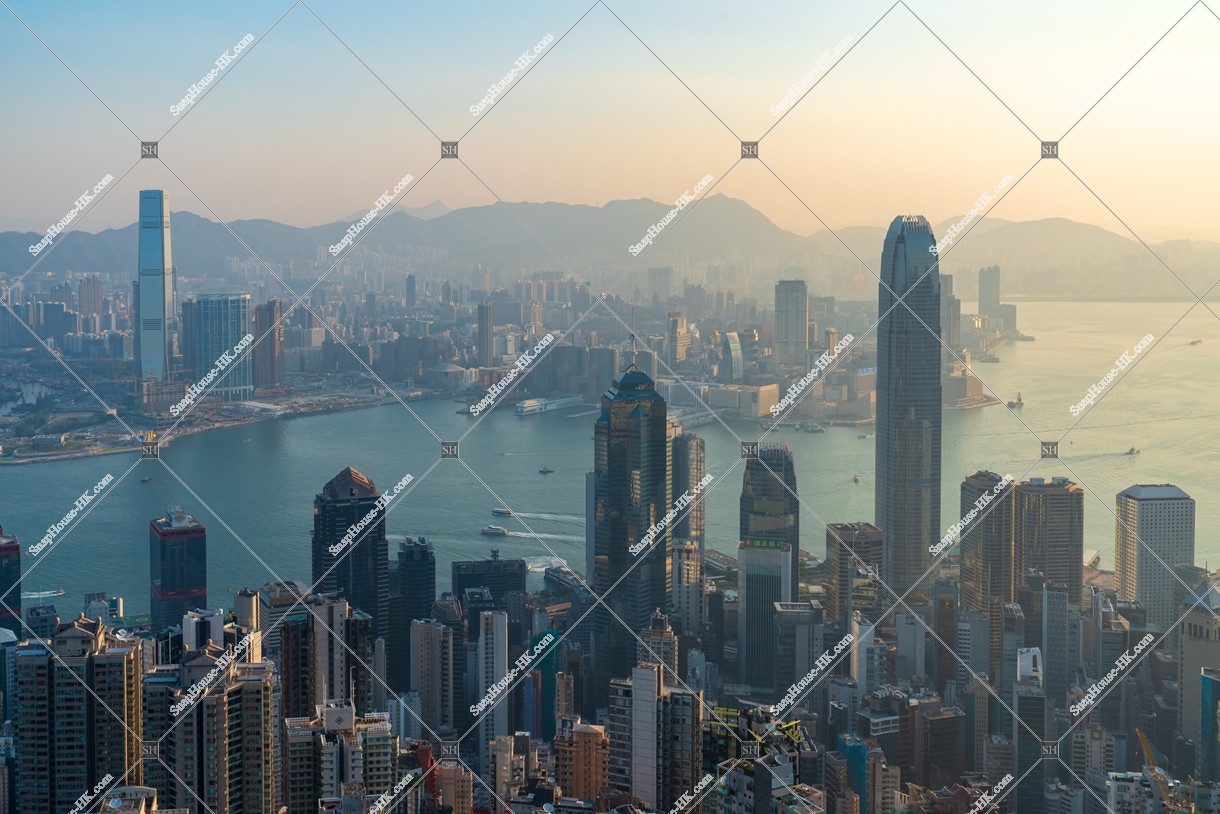 由山頂俯瞰的早晨香港風景 其之二