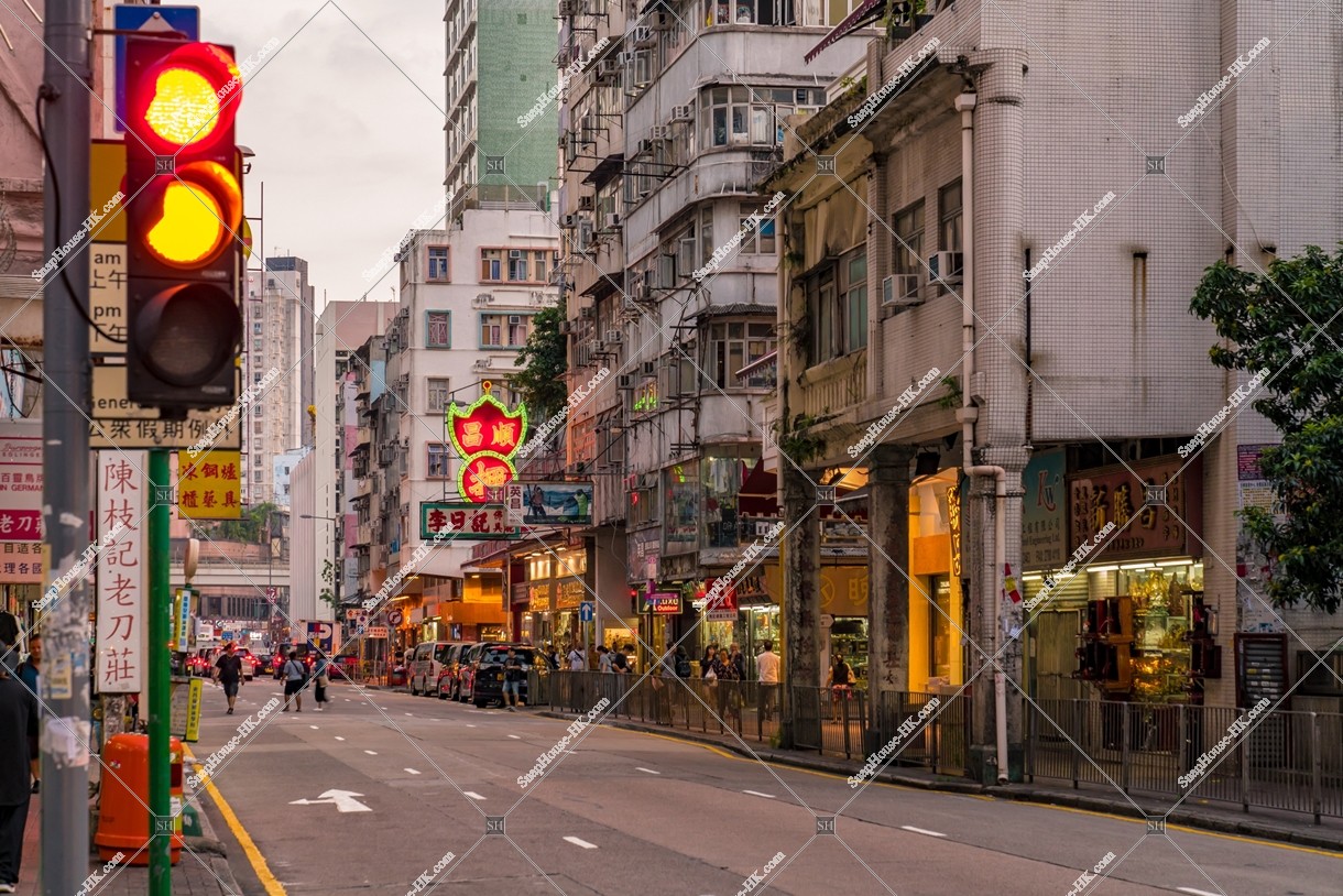油麻地 上海街的黃昏街景 其之一
