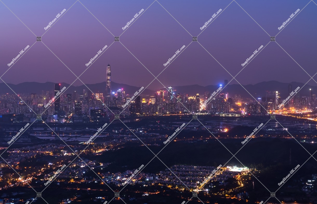 元朗的郊區和深圳夜景 其之一