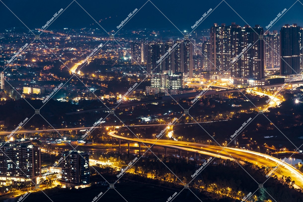 元朗的郊區夜景