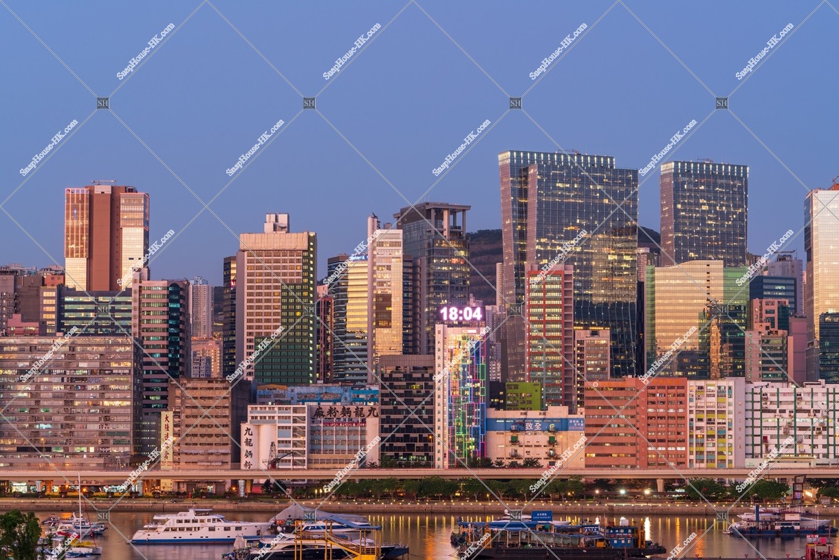 觀塘 大廈的黃昏景色 其之四